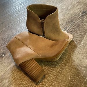 Open toe booties